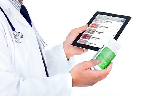 a doctor studying the treatment of prostatitis
